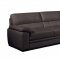 Amely 436002 Sofa & Loveseat in Brown Half Leather by New Spec