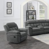 Bahrain Motion Sectional Sofa 609540 Charcoal Fabric by Coaster