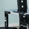 Chrome Metal Frame Dining Room Table w/Tinted Glass Top