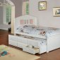 CM7762WH Twin Lakes Captain Bed in White w/Trundle & Drawers