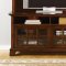 Brown Whiskey Finish Entertainment Unit w/Lighted Hutch