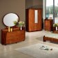 B88 Bedroom in Brown High Gloss Finish by Pantek w/Options