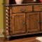 Walnut Finish Casual Buffet with Rope Twist Details