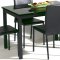 Black Glass Top Modern Dining Table w/Optional Chairs
