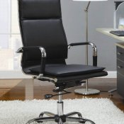 Black Vinyl Modern Office Executive Chair w/High Back