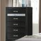 Naima Bedroom Set 5Pc 25900 in Black by Acme w/Storage Bed