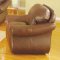 Brown Bonded Leather Traditional Sofa w/Optional Loveseat, Chair