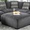 Kaylee Sectional Sofa CM6587 in Gray Chenille w/Options