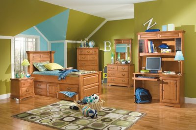 Youth Bedroom Furniture on Finish Traditional Youth Bedroom W Optional Bed At Furniture Depot