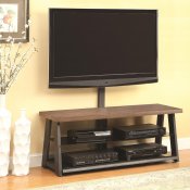 700217 TV Stand in Brown/Black Pewter by Coaster