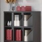 Espresso Finish Modern 9-Grid Divider Bookcase