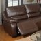 U1027 Reclining Sofa Brown Bonded Leather - Global Furniture USA