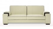 Lifestyle Solutions Sarasota Bycast Leather Sofa Bed in Ivory