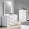 White Lacquered Finish Modern Bedroom w/Optional Items