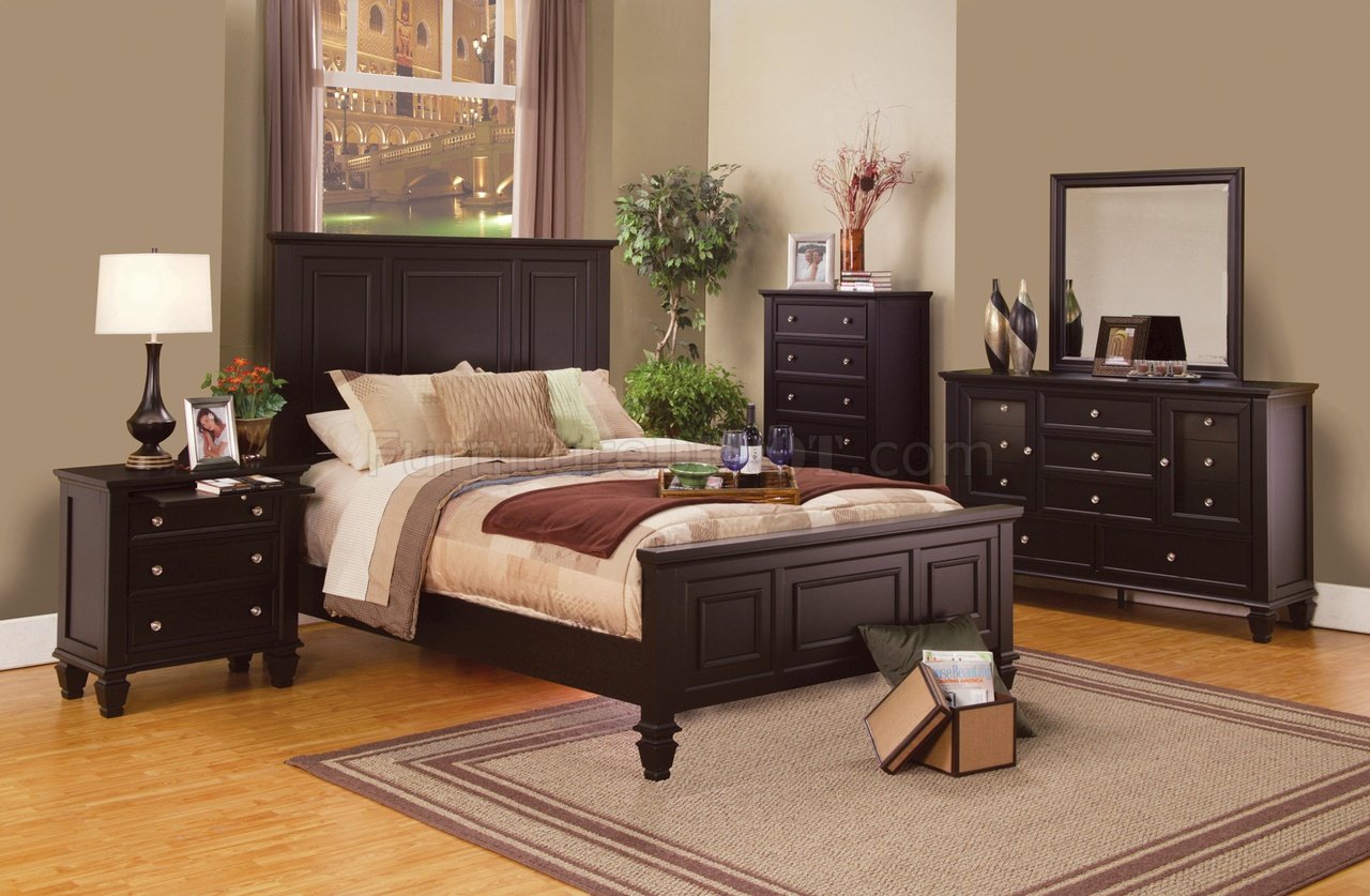 mission style dark cappuccino finish bedroom furniture set