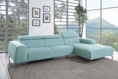Prose Sectional Sofa 9802TL in Teal Fabric by Homelegance