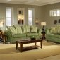 Light Forest Green Fabric Modern Living Room Sofa & Loveseat Set
