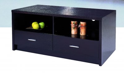 Contemporary Stand on Espresso Or Oak Finish Contemporary Tv Stand At Furniture Depot
