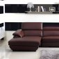 Brown Bonded Leather Contemporary Stylish Sectional Sofa