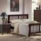 Chocolate Brown Contemporary Kids Bed w/Optional Casegoods