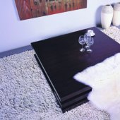Wenge Finish Square Shaped Layered Coctail/Coffee Table