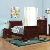 Louis Philippe Kids Bedroom 4Pc Set 203971 in Cherry by Coaster