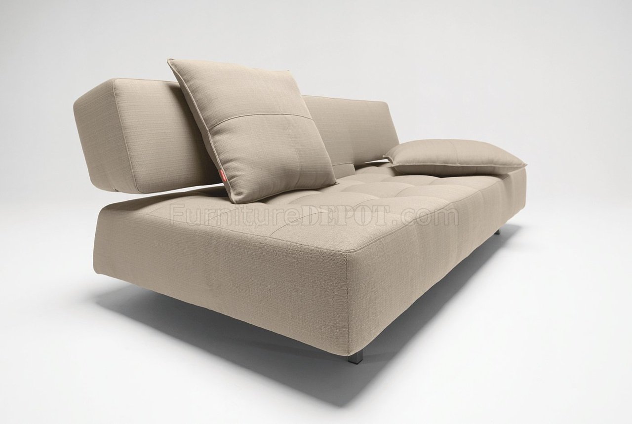 Grey Classic Textile Modern Convertible Sofa Bed By Innovation