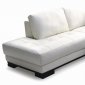Snow White Full Italian Leather Modern Sectional Sofa