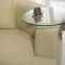 Cream Full Leather Wave Shape Modern Sectional Sofa