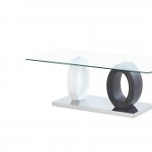 T1628C 3Pc Coffee & End Tables Set in Black & White by Global