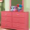 Monroe CM7016-7941PK 4Pc Kids Bedroom Set in Pink w/Options