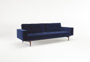 Splitback Sofa Bed in Dark Blue Velvet by Innovation w/Options