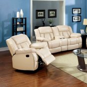 Barbado Reclining Sofa CM6827 in Ivory Leather Match w/Options