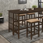 Carmina Counter Ht 5Pc Dining Room Set 193478 Brown by Coaster