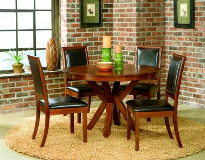 Elegant Dining Room Furniture on Elegant Round Dining Room Table W Optional Chairs At Furniture Depot