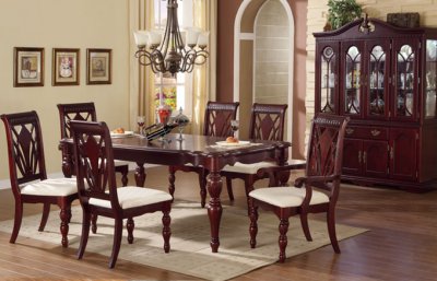Bradford Dining Room Furniture Collection on Cherry Finish Diamond Collection Formal Dining Room At Furniture Depot
