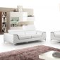 7027 Sofa & Loveseat in White Bonded Leather by American Eagle