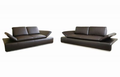 Leather Sleeper Sofa on Modern Leather Sleeper Sofa   Loveseat Set W Adjustable Arms At