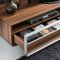 Brown Finish Modern TV Stand & Wall Unit