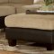 Light Brown Microfiber Two-Tone Sectional Sofa w/Bycast Base