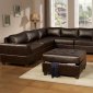 Dark Espresso Bonded Leather 5Pc Modular Sectional Sofa