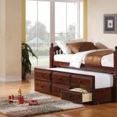 400381T Daybed by Coaster in Cappuccino w/Trundle