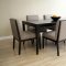 Wenge Finish Elegant Modern Dining Room w/Taupe Chairs