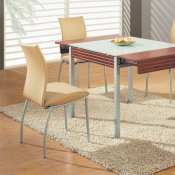 D3232DT 5pc Dinette w/Frosted Glass Top & Wooden Extensions