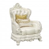 Adara Chair LV01226 in White PU by Acme w/Options