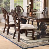 Cherry Varnished Official Dining Room W/Graceful Carving Details
