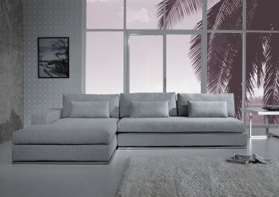 Ashfield Sectional Sofa in Grey Fabric by VIG