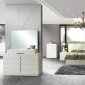 Bianca Bedroom 5Pc Set in Pearl Sleek w/Options