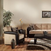 Vision Benja Light Brown Two-Tone Living Room Sleeper Sofa