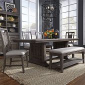 Artisan Prairie 6Pc Dining Room Set 823-DR-TRS Aged Oak by Liber